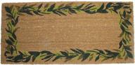 🌿 dii floral design collection natural coir doormat, 22x47", bay leaves: welcoming entryway décor with natural beauty логотип