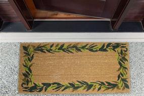 img 3 attached to 🌿 DII Floral Design Collection Natural Coir Doormat, 22x47", Bay Leaves: Welcoming Entryway Décor with Natural Beauty