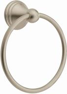 🔗 moen dn8486bn preston collection hand towel ring for bathroom, 7 inch, spot resist brushed nickel logo