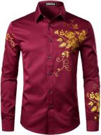 🌸 zeroyaa hipster floral printed sleeve men's clothing: embrace a trendy and modern style logo