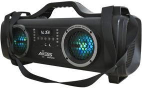 img 2 attached to Experience HD Sound with Axess MPBT6508 Portable Bluetooth Media 🔊 Player Speaker: Built-in Wireless MIC, LED Lighting, FM Radio & More!