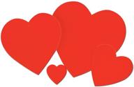 ❤️ beistle 144-piece printed paper 4 inch red heart cut outs: ideal valentine’s day party decorations supplies logo