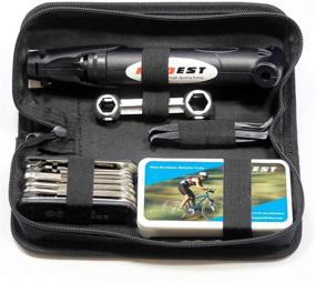 img 4 attached to 🚴 Ultimate Bike Repair Kit: Portable Bag with Tire Pump, Puncture Repair Tools, Multi Tool Set - Perfect for Camping, Travel & Emergencies