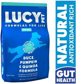 img 4 attached to Lucy Pet Products Formulas for Life - Sensitive Stomach and Skin Dry Dog Food, All Breeds and Life Stages - Duck, Pumpkin, and Quinoa, 25 lb, Model:850657006500