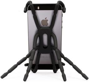 img 4 attached to Black Spiderpodium Portable Stand/Car Mount Holder - Compatible with iPhone 5S/5C/5/4S/4, Samsung Galaxy S4/S3/S2/S