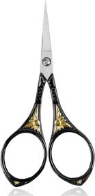 img 4 attached to 🌸 European Vintage Floral Scissors for Embroidery, Sewing, Craft, Art Work & Everyday Use - BIHRTC Stainless Steel (Black)