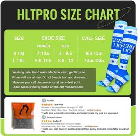 img 1 attached to 🧦 HLTPRO Compression Socks for Women & Men - 6 Pairs 20-30 mmHg Compression Stockings: Perfect for Medical, Nursing, and Running Needs