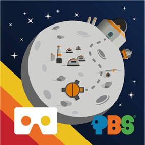 img 1 attached to 🚀 Immerse Yourself in Nostalgic Space Adventures: PBS Retro Space-Themed VR Headset + Lunar Base VR App