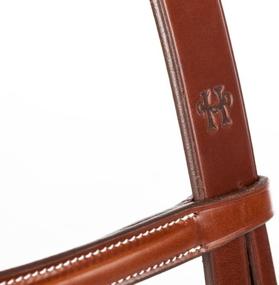 img 3 attached to 🐴 Huntley Equestrian Sedgwick Leather Fancy Stitched English Bridle and Reins