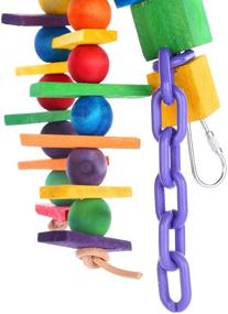 img 2 attached to 🌈 Colorful Rainbow Bridge Parrot Toy: Chewing and Hanging Toy for a Wide Range of Large and Small Parrots and Birds