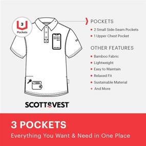 img 3 attached to 👕 Men's Bamboo Polo Clothing with SCOTTeVEST Pickpocket Technology: Shirts and Apparel