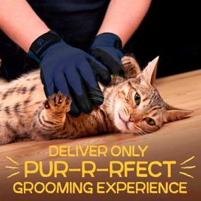 img 1 attached to 🐾 Pet Grooming and Bathing Gloves: Efficient Hair Remover for Cats, Dogs & Horses