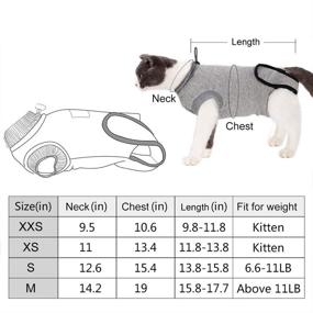 img 3 attached to 🐾 ROZKITCH Professional Cat Recovery Suit for Abdominal Wounds and Skin Diseases, Breathable Pet E-Collar Alternative, Post-Surgical Wear, Highly Recommended by Veterinarians