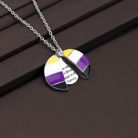 img 3 attached to CENWA Non Binary Binary Family Necklace