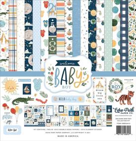 img 1 attached to 👶 Echo Park Paper Company Baby Boy Collection Kit - Welcome Paper