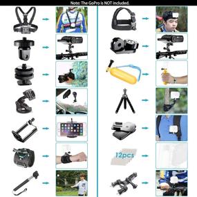 img 3 attached to Neewer Action Camera Accessory Kit for GoPro Hero Session/5/6, DJI OSMO Action, SJ4000/5000/6000, DBPOWER, APEMAN, WiMiUS, Rollei, QUMOX, Lightdow, Campark, Sony Sports DV, and More!