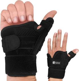 img 4 attached to 👍 Copper Thumb Brace - Top Copper Thumb Spica Splint for Arthritis, Tendonitis. Both Right & Left Hand. Wrist, Hand, & Thumb Stabilizer + Immobilizer with Compression Recovery