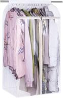 👕 keetdy 43-inch hanging garment bags with large clear window - clothes storage solution for closet, garment rack, coat protector - ideal for suits, wardrobes, bottom enclosed логотип