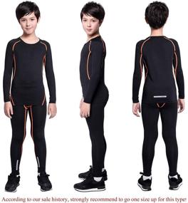 img 3 attached to TERODACO Compression Shirts Thermal Underwear Boys' Clothing