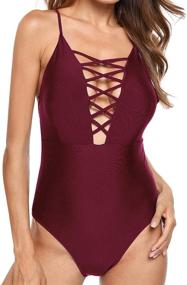 img 2 attached to Ekouaer Cheeky Swimsuits Backless Swimsuit Women's Clothing