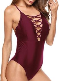 img 1 attached to Ekouaer Cheeky Swimsuits Backless Swimsuit Women's Clothing