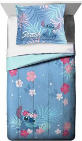 img 3 attached to Disney Lilo & Stitch Paradise Dream Twin Comforter & Sham Set - Ultra Soft Kids Reversible Bedding - Fade Resistant Microfiber (Official Disney Product)