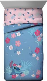 img 2 attached to Disney Lilo & Stitch Paradise Dream Twin Comforter & Sham Set - Ultra Soft Kids Reversible Bedding - Fade Resistant Microfiber (Official Disney Product)