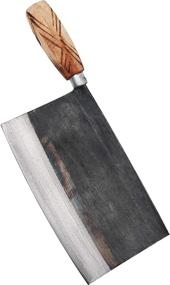 img 3 attached to 🔪 Kitory 7.5-inch Chinese Traditional Forged Cleaver - High Carbon Clad Steel Chef's Knife for Vegetables and Unfrozen Meat - 100% Handmade