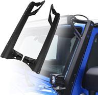 🚘 52 inch light bar bracket for jeep wrangler jk 2007-2017, upper windshield mount for led work light bar on wrangler jk 2007-2017 logo