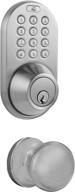 🔒 satin nickel milocks dfk-02sn electronic touchpad keyless deadbolt and passage knob combo – enhanced seo логотип