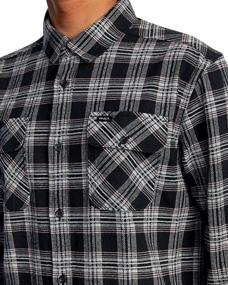img 2 attached to RVCA Standard Sleeve Button Flannel Men's Clothing for Shirts