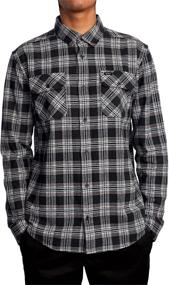 img 4 attached to RVCA Standard Sleeve Button Flannel Men's Clothing for Shirts