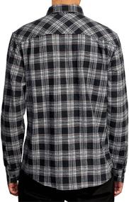 img 3 attached to RVCA Standard Sleeve Button Flannel Men's Clothing for Shirts