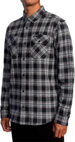 img 1 attached to RVCA Standard Sleeve Button Flannel Men's Clothing for Shirts