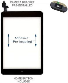 img 2 attached to JPUNG iPad Mini 1/2 Screen Replacement Kit - Black Touchscreen Digitizer with Home Button - A1432 A1454 A1455 A1489 A1490 - Full Repair Solution