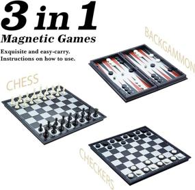 img 2 attached to 🎲 Magnetic Travel Checkers Boards: Portable Fun on the Go!