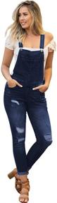 img 4 attached to 👖 NioBe Clothing: Stylish Women's Distressed Overalls for Juniors