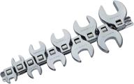 rampro 10-piece crowfoot wrench set, sae/inch (standard) - 3/8” drive, includes sizes: 3/8 to 1 inch, with clip organizer logo