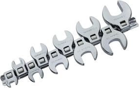 img 4 attached to RamPro 10-Piece Crowfoot Wrench Set, SAE/Inch (Standard) - 3/8” Drive, Includes Sizes: 3/8 to 1 Inch, with Clip Organizer