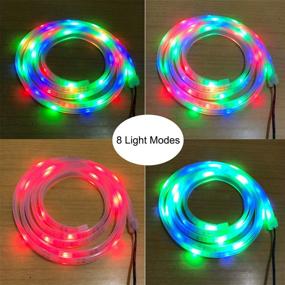 img 3 attached to 🏀 Solar LED Basketball Hoop Lights - SCOTEEP Rim Light for Kids, Adults, Parties, and Training - Waterproof, 8 Modes Multicolor - Ideal for Nighttime Outdoor Play