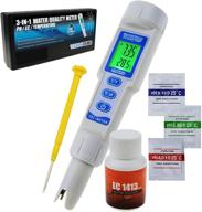 🌊 water quality test kit: 3-in-1 ph ec temperature meter with atc, probe, waterproof & black-light – ideal for aquariums, hydroponics, pool spa, lab, and drinking water logo
