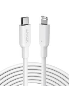 img 4 attached to 🔌 Анкер USB C к Lightning кабель Powerline II [сертифицированный MFi, 10 футов, белый]: дополнительно длинный зарядный кабель для iPhone 13/12/11/X серии, поддерживает передачу питания (зарядное устройство не включено)
