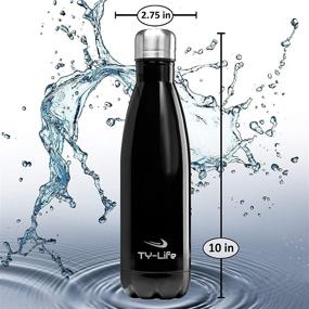 img 1 attached to Stylish Black Sport Water Bottle for Active Hydration