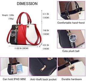 img 2 attached to 👜 Women's Multiple Handbags & Wallets Set: Leather Satchel Shoulder Bags for Fashionable Style