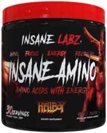 🔥 insane labz insane amino hellboy edition - порошок bcaa для энергии, фокуса и восстановления мышц | интраворкаут, 2:1:1 bcaa аминокислоты, 30 порций, вкус фруктового пунша логотип