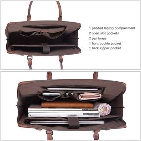 img 1 attached to 👜 Stylish CLUCI Briefcase: Fashionable Oil Wax Leather Shoulder Bag for Women with 15.6 Inch Laptop Compartment and Large Storage Capacity