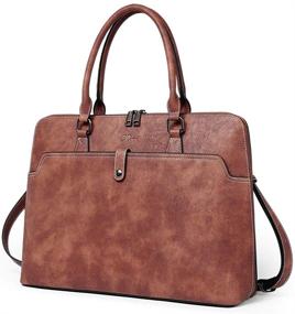 img 4 attached to 👜 Stylish CLUCI Briefcase: Fashionable Oil Wax Leather Shoulder Bag for Women with 15.6 Inch Laptop Compartment and Large Storage Capacity