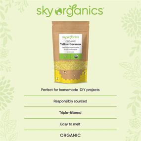 img 3 attached to 🐝 1lb Organic Yellow Beeswax Pellets by Sky Organics - 100% Pure USDA Organic Bees Wax, Triple Filtered Easy Melt Beeswax Pastilles for DIY Candles, Skin Care, and Lip Balm