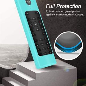 img 2 attached to 📺 Protective Turquoise Silicone Remote Case Cover for Vizio New XRT136 Smart HDTV LCD LED TV Remote Controller - Shockproof, Thicken Layer Design