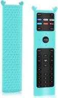 📺 protective turquoise silicone remote case cover for vizio new xrt136 smart hdtv lcd led tv remote controller - shockproof, thicken layer design logo